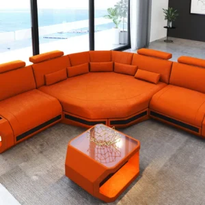 Wildlederoptik Ecksofa Aurora mit Ottomane L-Form (Symmetrisch) S