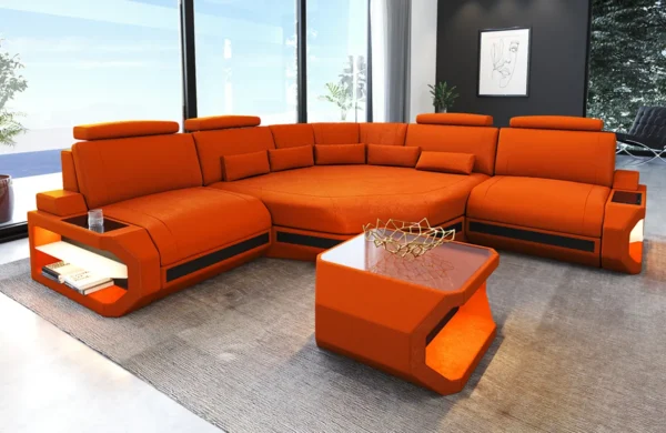 Wildlederoptik Ecksofa Aurora mit Ottomane L-Form (Symmetrisch) S – Bild 11