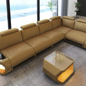 Wildlederoptik Ecksofa Aurora L-Form M