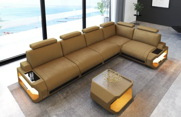 Wildlederoptik Ecksofa Aurora L-Form M – Bild 4