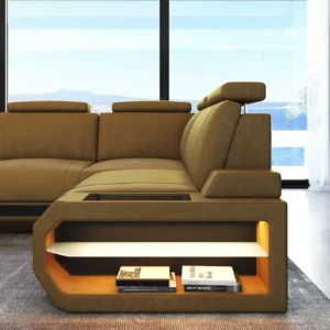 Wildlederoptik Ecksofa Aurora L-Form M