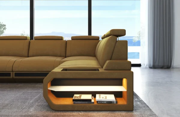 Wildlederoptik Ecksofa Aurora L-Form M – Bild 6