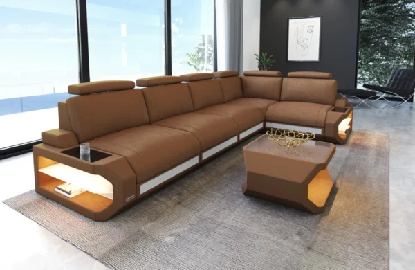 Wildlederoptik Ecksofa Aurora L-Form M – Bild 2