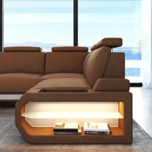 Wildlederoptik Ecksofa Aurora L-Form M