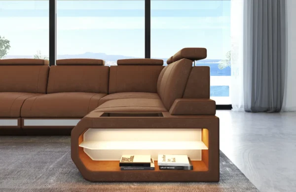 Wildlederoptik Ecksofa Aurora L-Form M – Bild 3