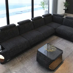Webstoff Ecksofa Aurora L-Form M