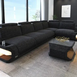 Webstoff Ecksofa Aurora L-Form M