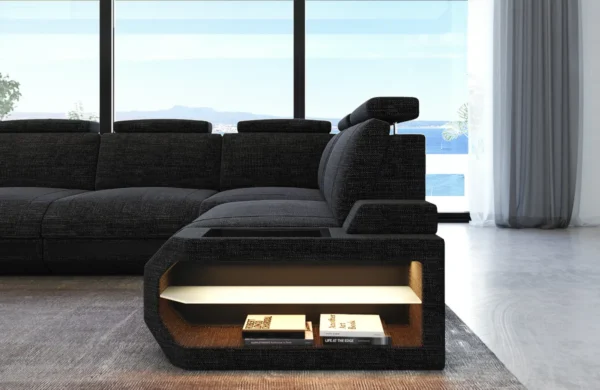 Webstoff Ecksofa Aurora L-Form M – Bild 6