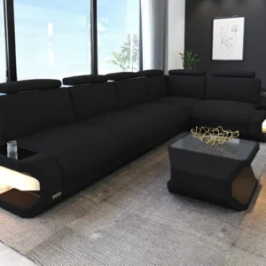 Webstoff Ecksofa Aurora L-Form M