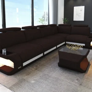 Webstoff Ecksofa Aurora L-Form M
