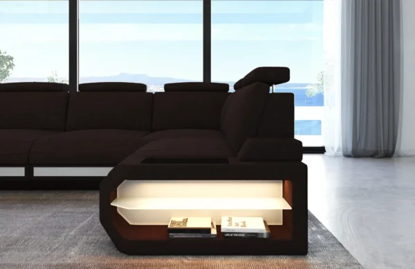 Webstoff Ecksofa Aurora L-Form M – Bild 3