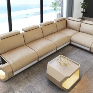 Samtstoff Ecksofa Aurora L-Form M