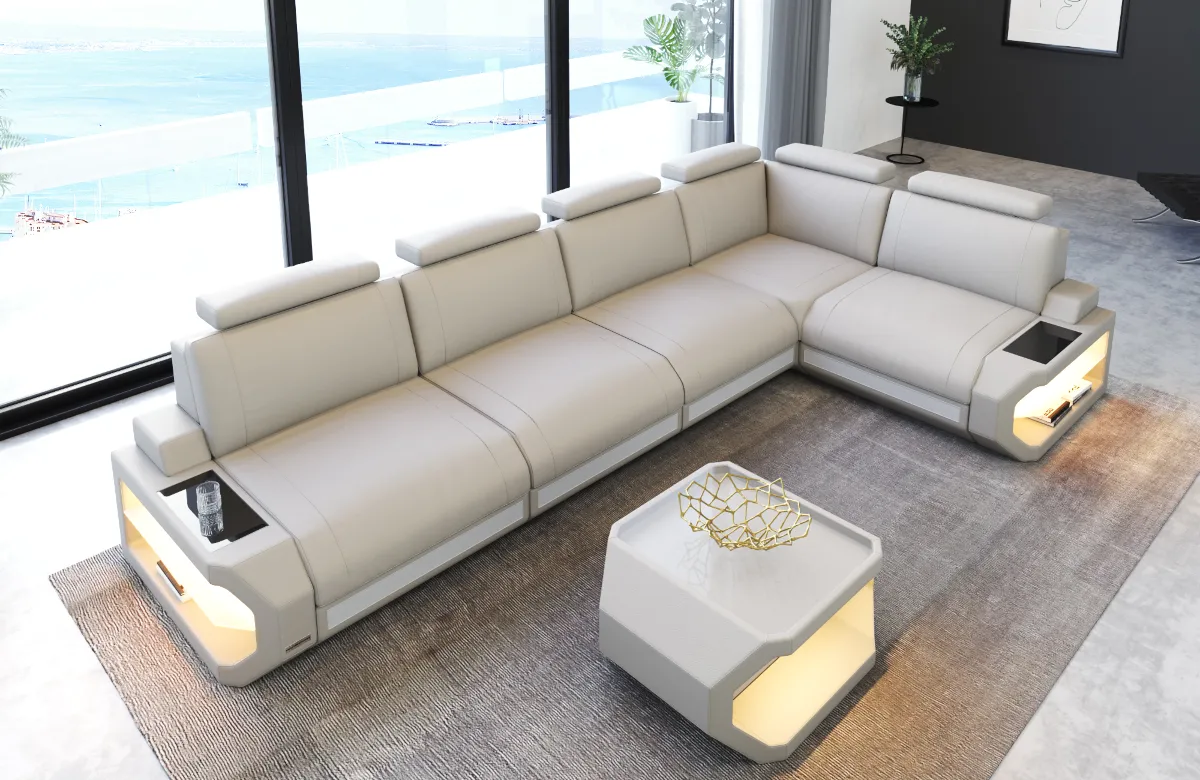 Kunstleder Ecksofa Aurora L-Form M