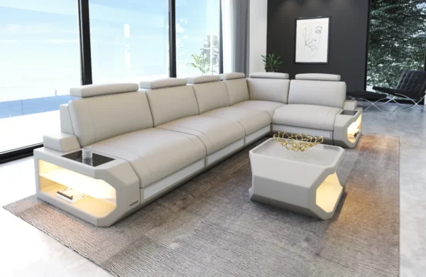 Kunstleder Ecksofa Aurora L-Form M – Bild 2