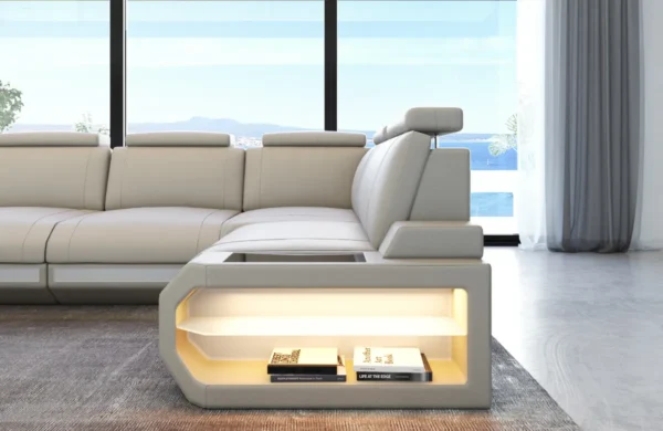 Kunstleder Ecksofa Aurora L-Form M – Bild 3