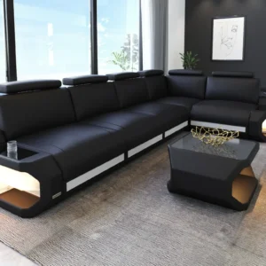 Kunstleder Ecksofa Aurora L-Form M