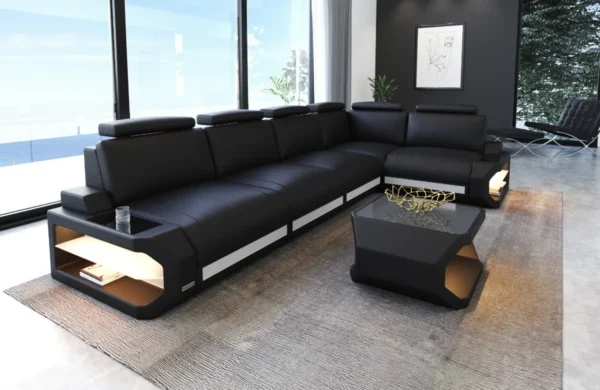 Kunstleder Ecksofa Aurora L-Form M – Bild 5