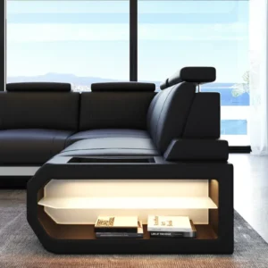 Kunstleder Ecksofa Aurora L-Form M