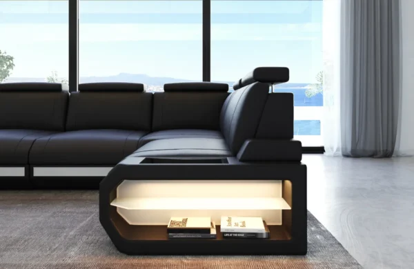 Kunstleder Ecksofa Aurora L-Form M – Bild 6
