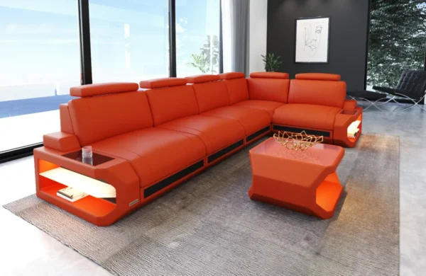 Kunstleder Ecksofa Aurora L-Form M – Bild 11