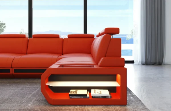 Kunstleder Ecksofa Aurora L-Form M – Bild 12