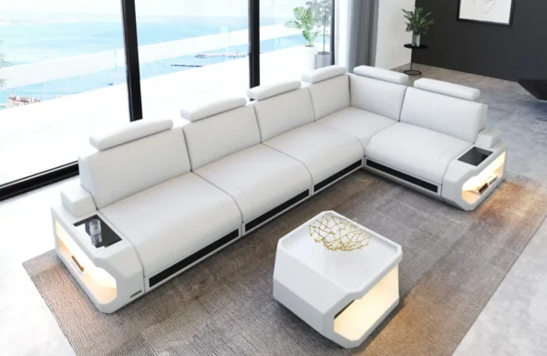 Kunstleder Ecksofa Aurora L-Form M – Bild 13