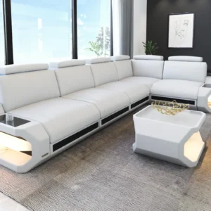 Kunstleder Ecksofa Aurora L-Form M