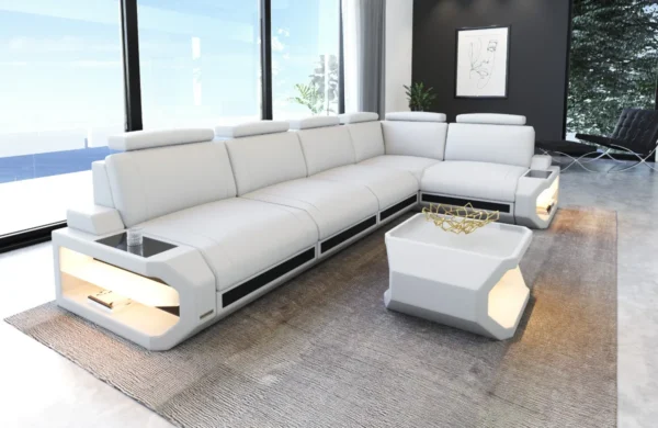 Kunstleder Ecksofa Aurora L-Form M – Bild 14