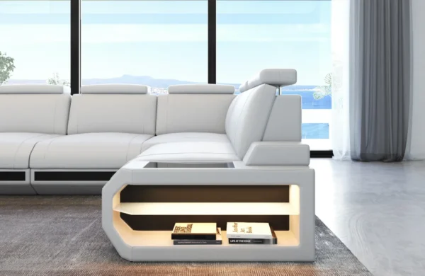 Kunstleder Ecksofa Aurora L-Form M – Bild 15