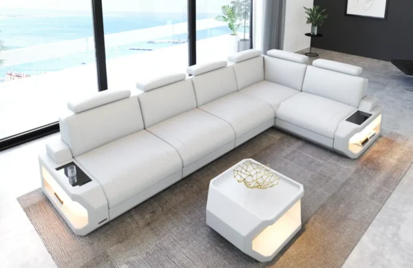 Kunstleder Ecksofa Aurora L-Form M – Bild 16