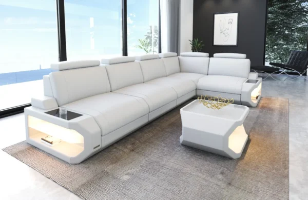 Kunstleder Ecksofa Aurora L-Form M – Bild 17