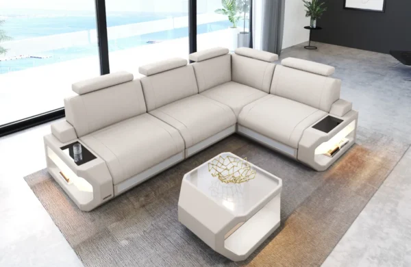 Wildlederoptik Ecksofa Aurora L-Form S – Bild 4