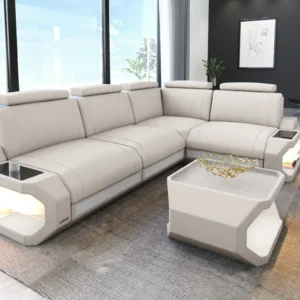 Wildlederoptik Ecksofa Aurora L-Form S