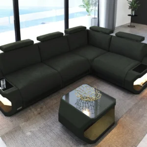 Wildlederoptik Ecksofa Aurora L-Form S