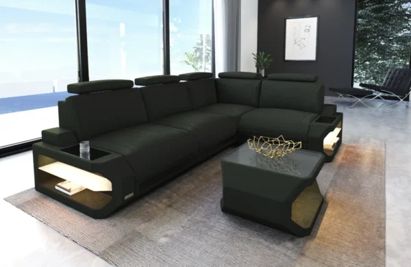 Wildlederoptik Ecksofa Aurora L-Form S – Bild 2