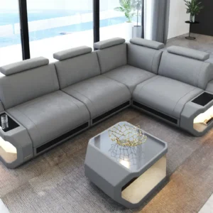 Wildlederoptik Ecksofa Aurora L-Form S