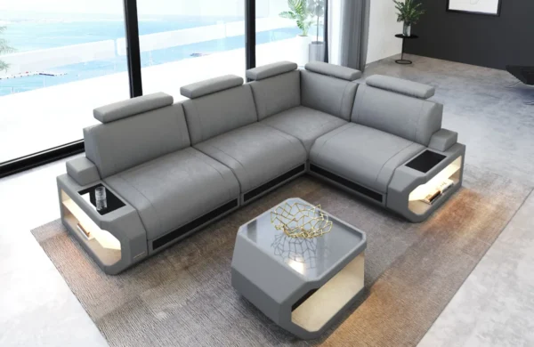 Wildlederoptik Ecksofa Aurora L-Form S – Bild 7
