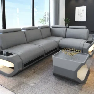 Wildlederoptik Ecksofa Aurora L-Form S