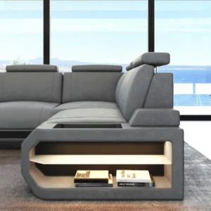 Wildlederoptik Ecksofa Aurora L-Form S