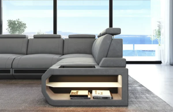 Wildlederoptik Ecksofa Aurora L-Form S – Bild 9