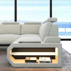 Webstoff Ecksofa Aurora L-Form S
