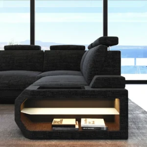 Webstoff Ecksofa Aurora L-Form S