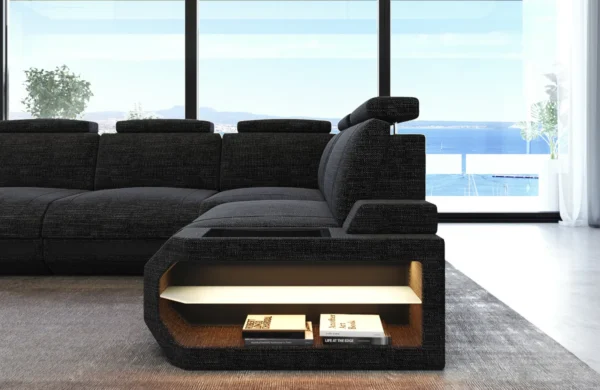 Webstoff Ecksofa Aurora L-Form S – Bild 9