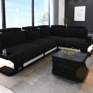 Webstoff Ecksofa Aurora L-Form S