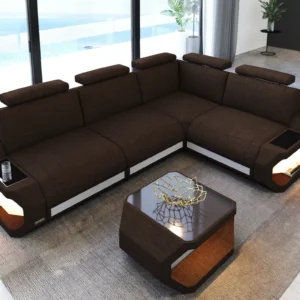 Webstoff Ecksofa Aurora L-Form S