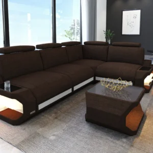 Webstoff Ecksofa Aurora L-Form S