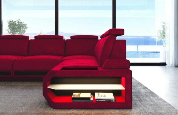 Samtstoff Ecksofa Aurora L-Form S – Bild 6