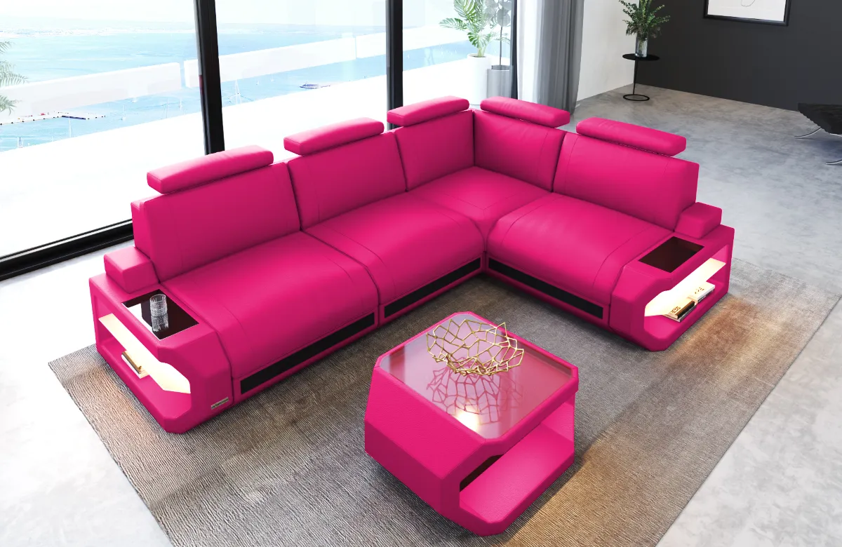 Kunstleder Ecksofa Aurora L-Form S