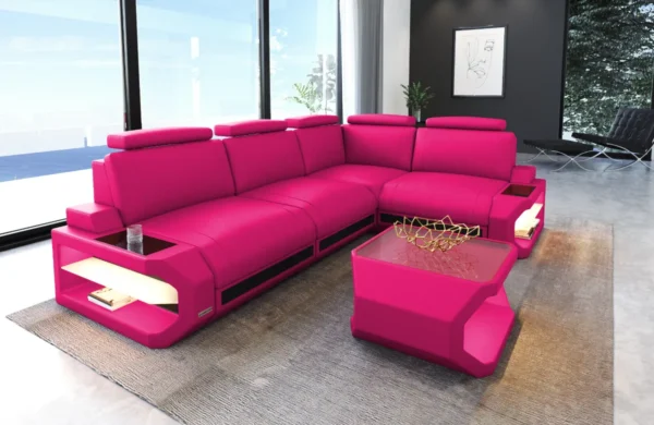 Kunstleder Ecksofa Aurora L-Form S – Bild 2
