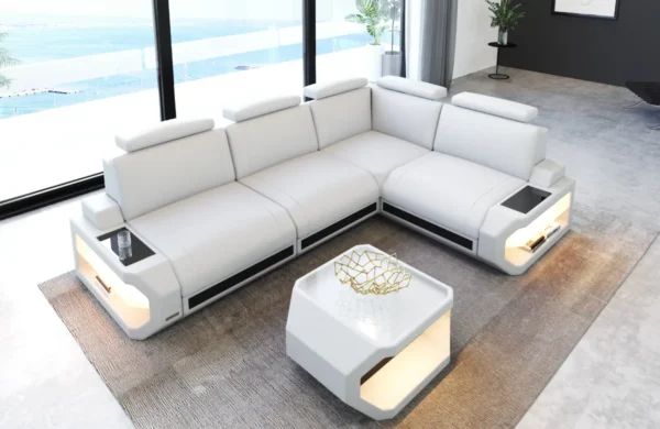Kunstleder Ecksofa Aurora L-Form S – Bild 10